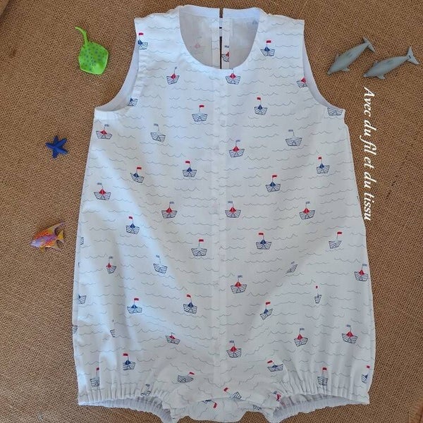 Barboteuse bebe marin d'eau douce 9 mois