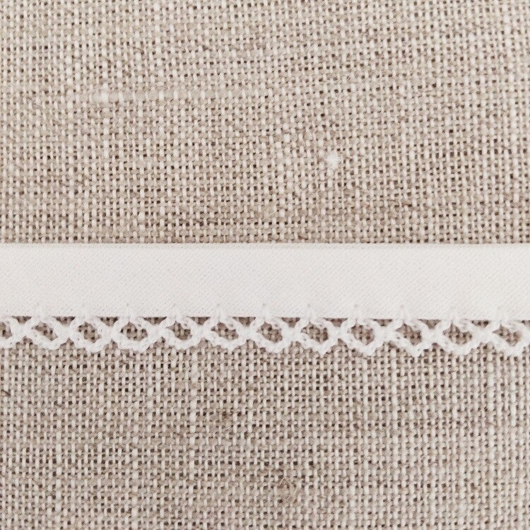 biais dentelle blanc