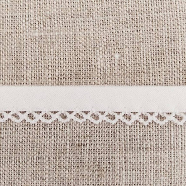 biais dentelle blanc