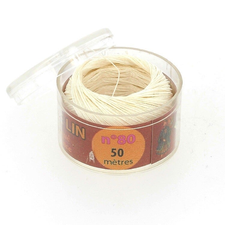 Fil de lin numero 80 capsule 50m coloris ecru