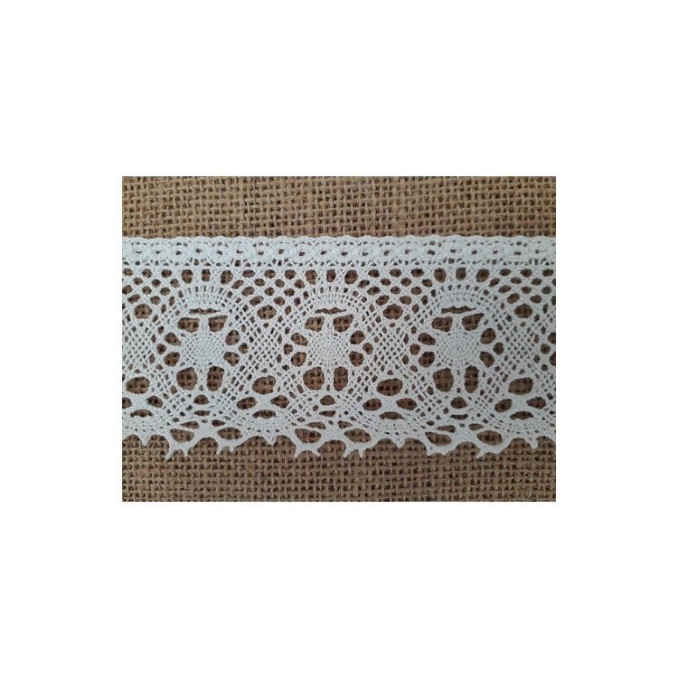 Dentelle coton 55mm blanc