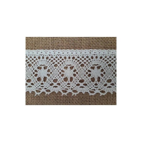 Dentelle coton 55mm blanc