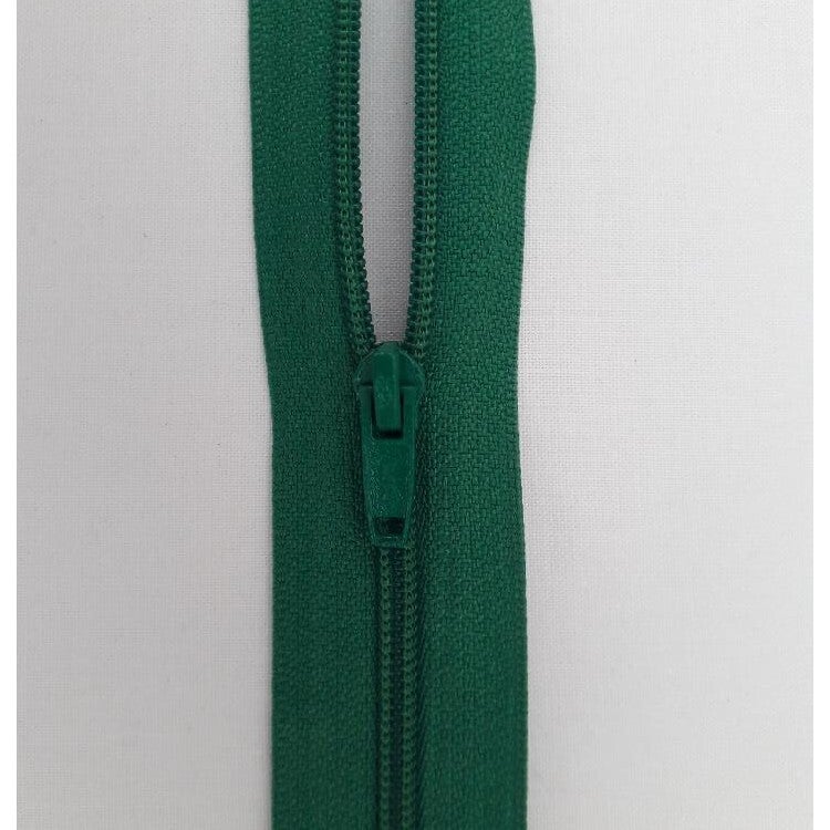 Fermeture eclair separable nylon 30cm vert gazon