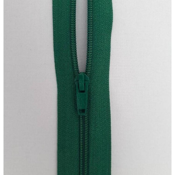 Fermeture eclair separable nylon 30cm vert gazon