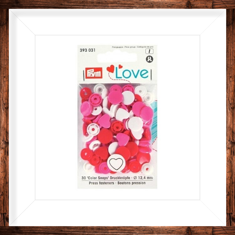 Boutons pressions coeurs Prym Love