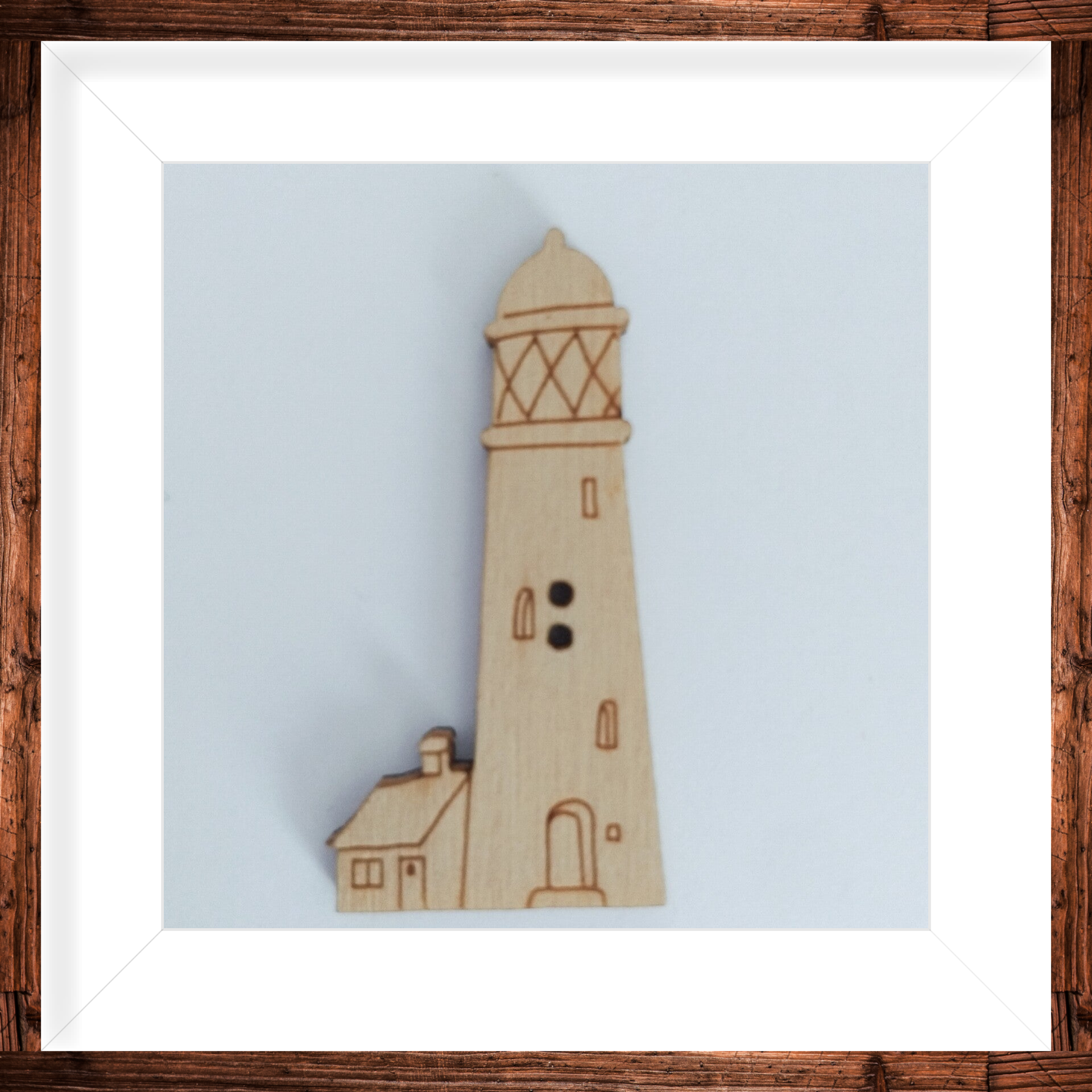 Bouton deco 33mm bois le phare