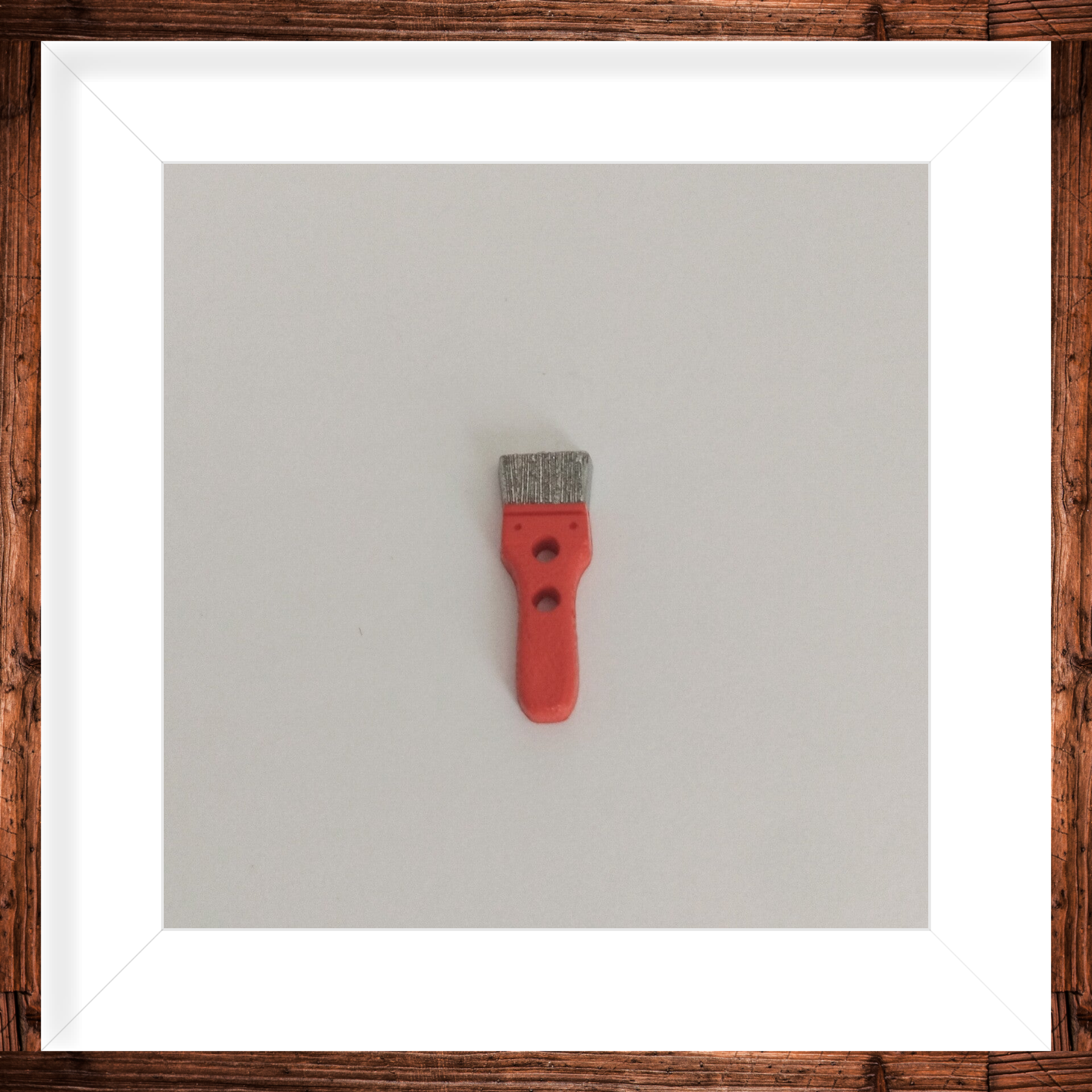 Bouton pinceau rouge