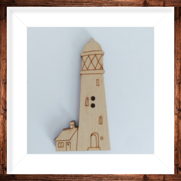 Bouton deco 33mm bois le phare
