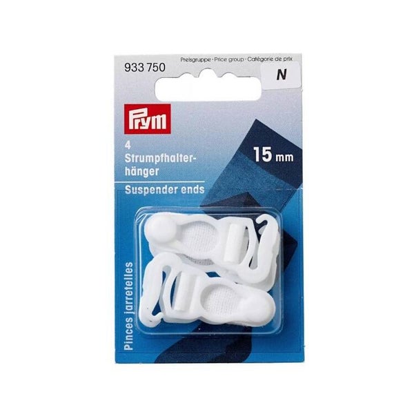 Pince-jarretelles 15mm blanc Prym