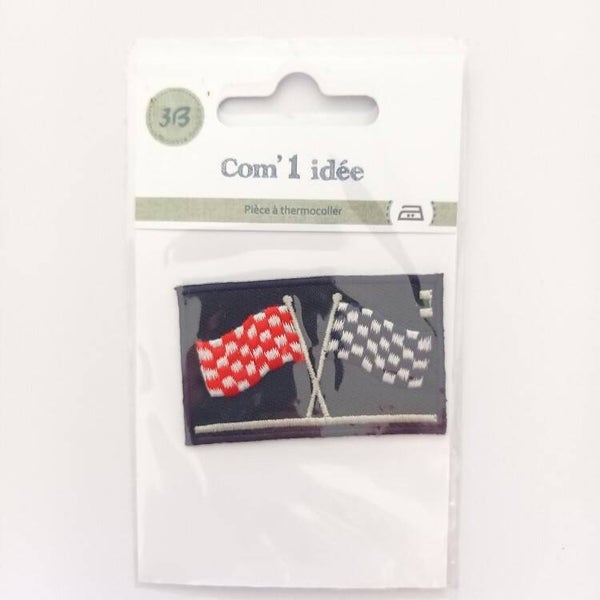 Thermocollant drapeaux a damier