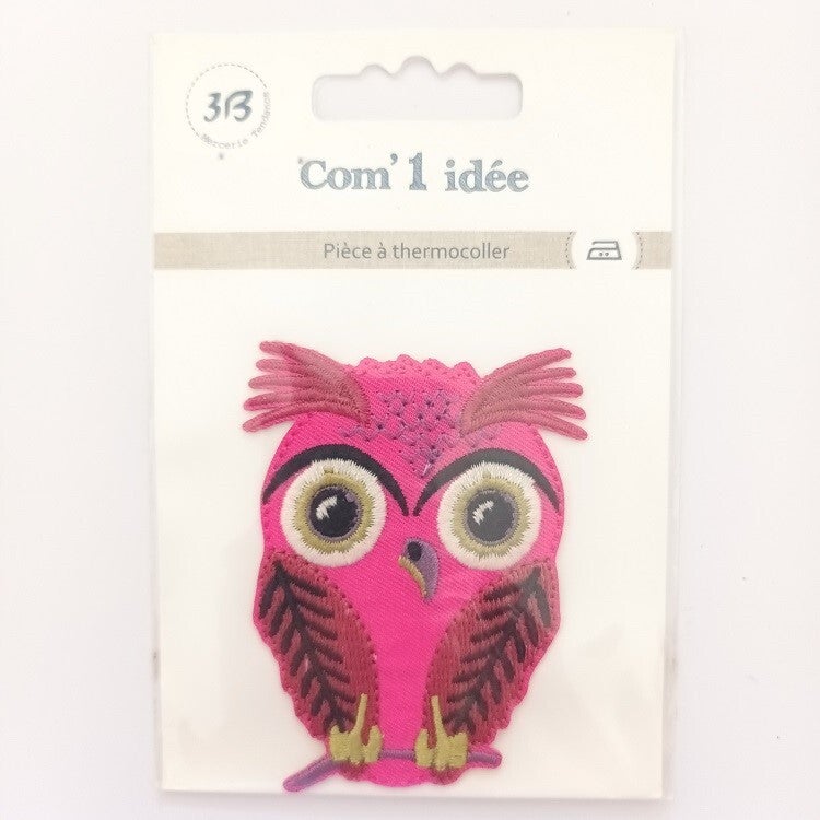 Thermocollant hibou rose