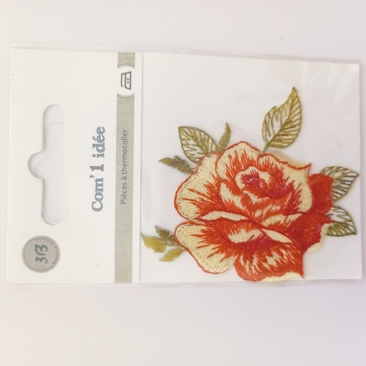 Thermocollant rose en fleur