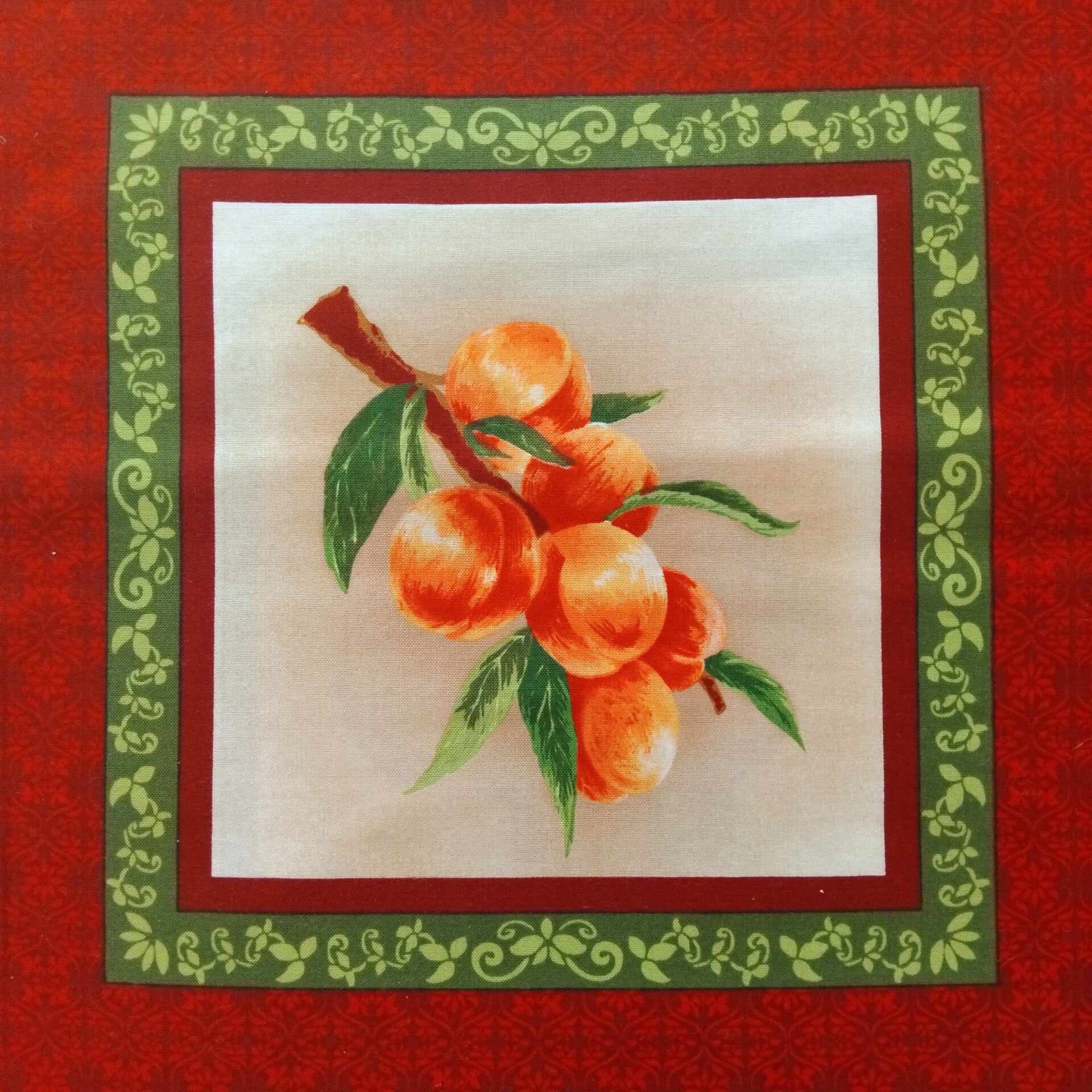 Tissu patchwork carres fruits d'ete - au choix
