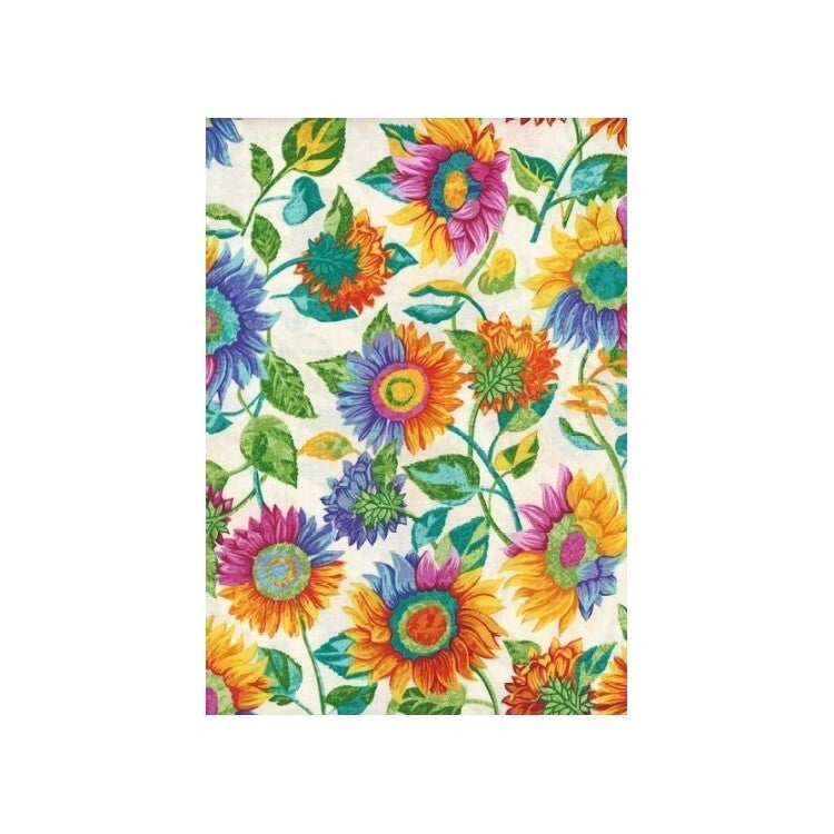 Tissu patchwork dahlias colores