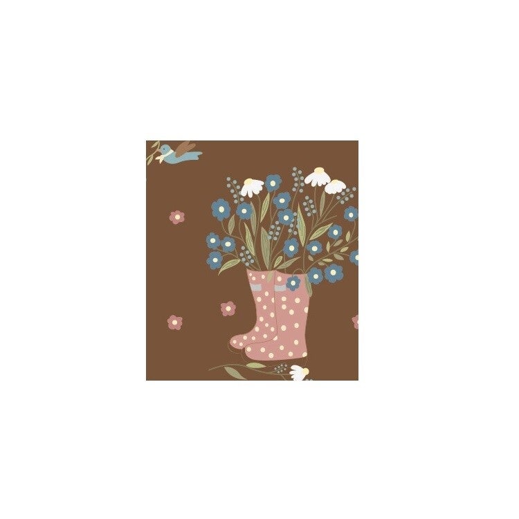 Tissu patchwork bottes fleuries Vero's World