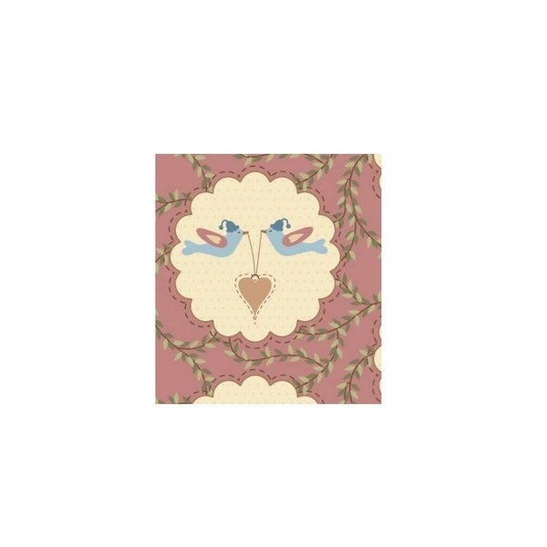 Tissu patchwork medaillon oiseaux Vero's World