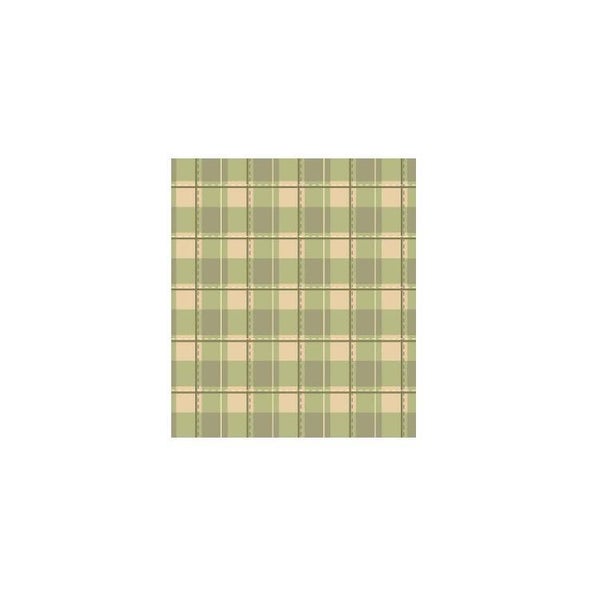 Tissu patchwork carreaux vert et beige Vero's World