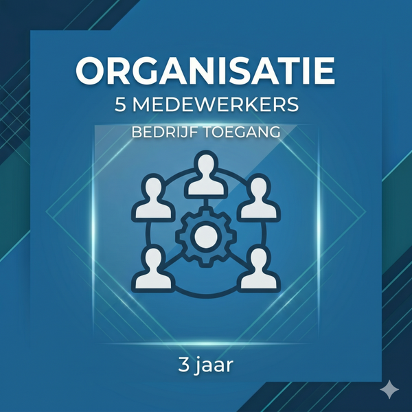 Organisatie account voor toegang voor (max) 5 medewerkers