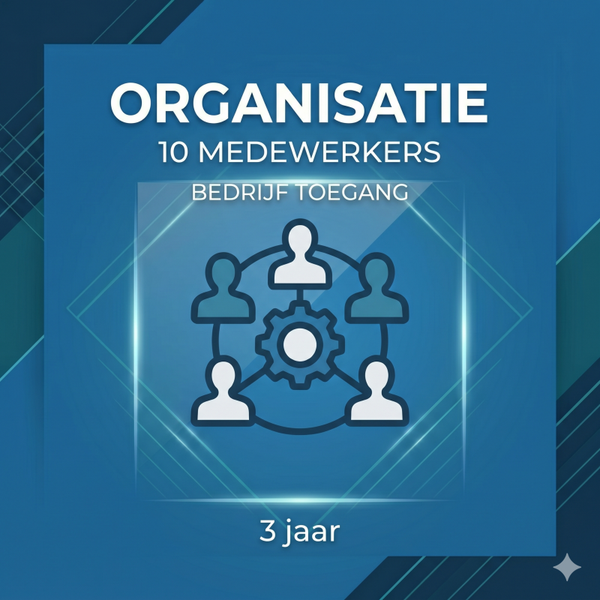 Organisatie account voor toegang voor (max) 10 medewerkers