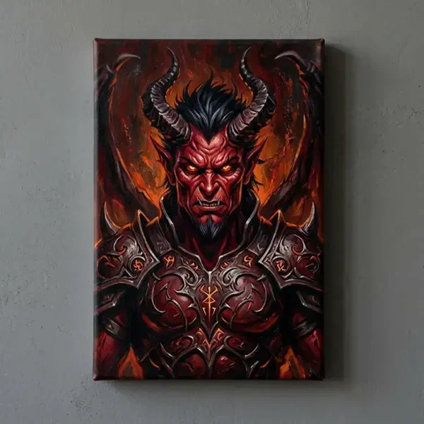 Canvas Schilderij Demon Lord – Ingelijst