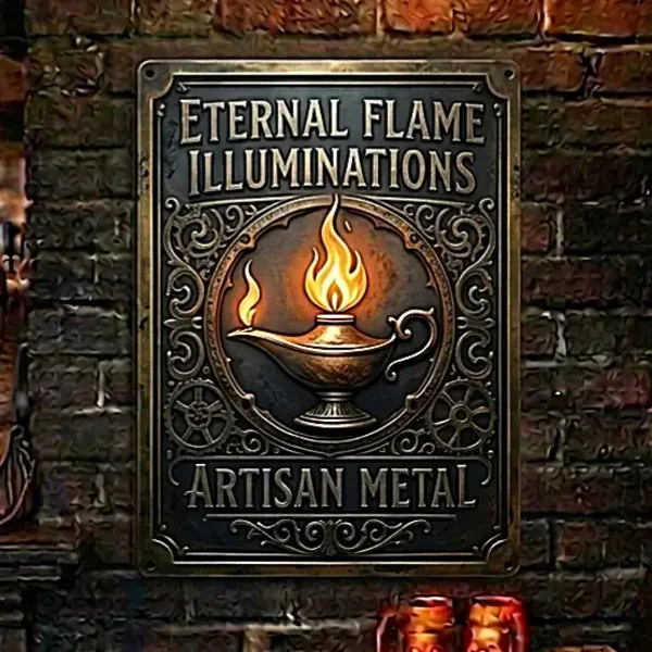 Gothic Metaal Bord – Eternal Flame Illuminations