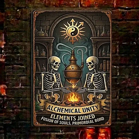 Metaal Bord Skeletten Cryptic Secrets