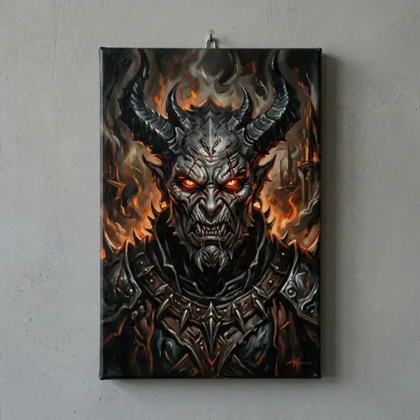 Ingelijst Canvas Schilderij Demon Lord
