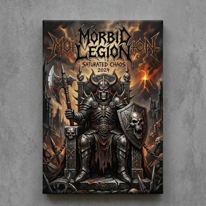 Morbid Legion - Saturated Chaos Metal Canvas Schilderij