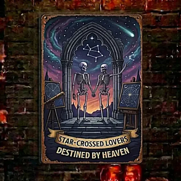 Star-Crossed Lovers Gothic Metalen Bord