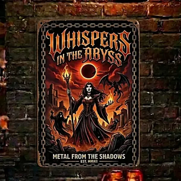 Whispers in the Abyss Metalen Wandbord - Gothic & Heavy Metal
