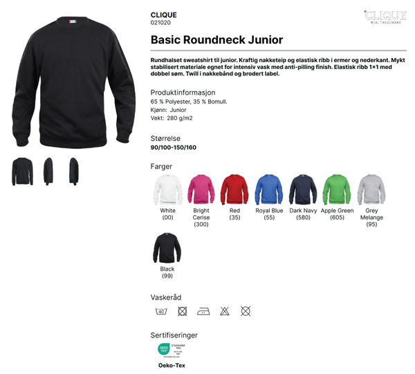 CLIQUE Basic Roundneck Junior