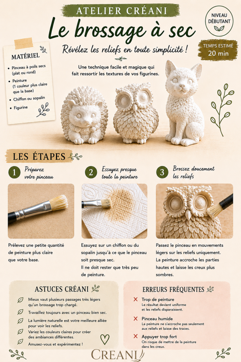 Tutoriel de peinture pour créer des effets de pelage, de plumes et de fourrure sur des figurines d’animaux.