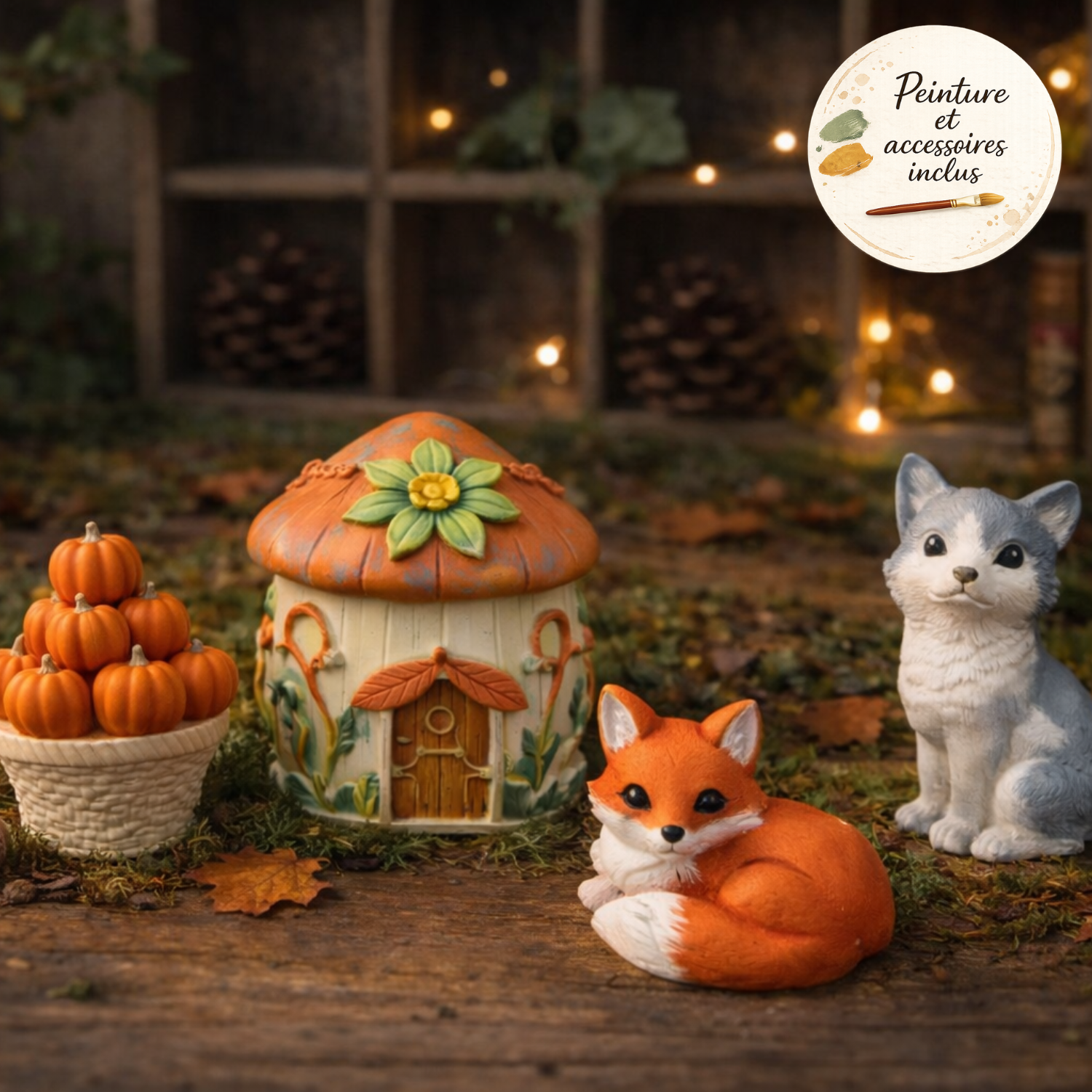 Coffret créatif prêt à peindre – La tanière d’automne