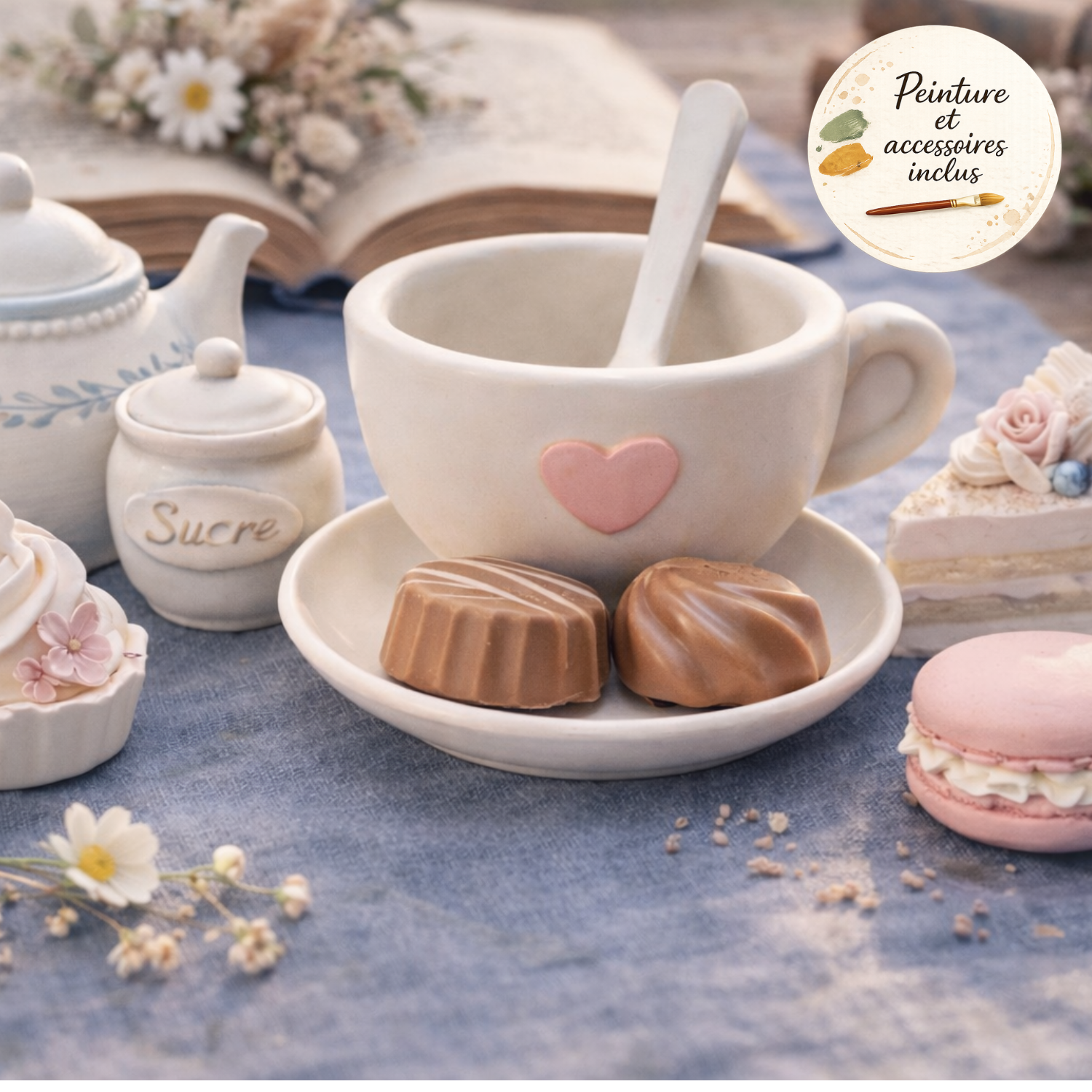 Coffret créatif prêt à peindre – Thé gourmand