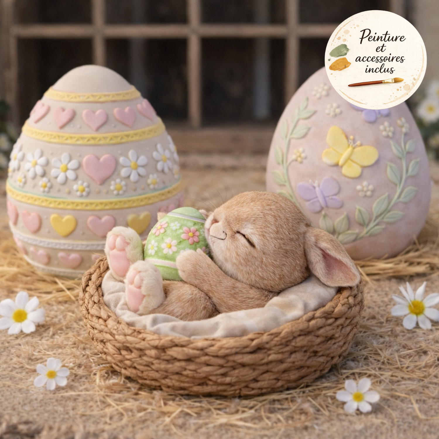 Coffret créatif prêt à peindre – Panier du petit lapin