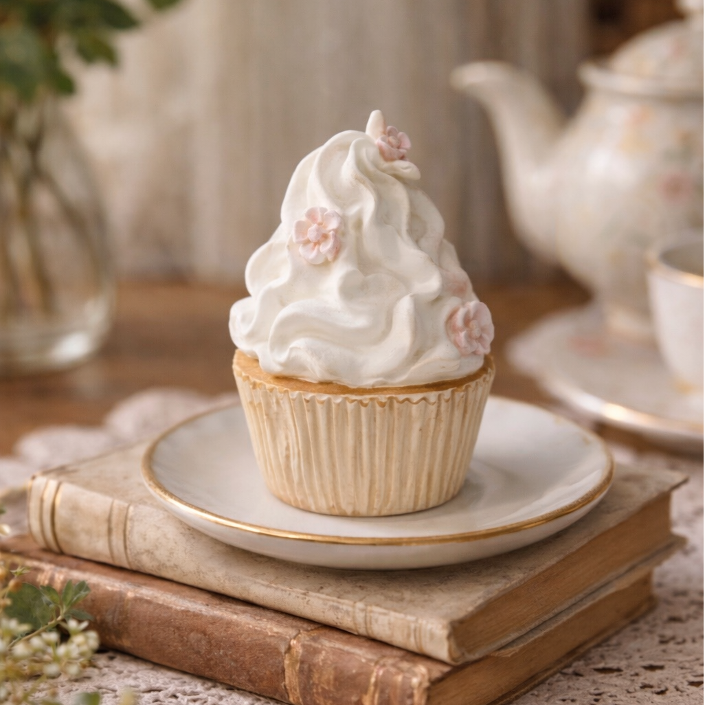 Petit cupcake chantilly fleurs