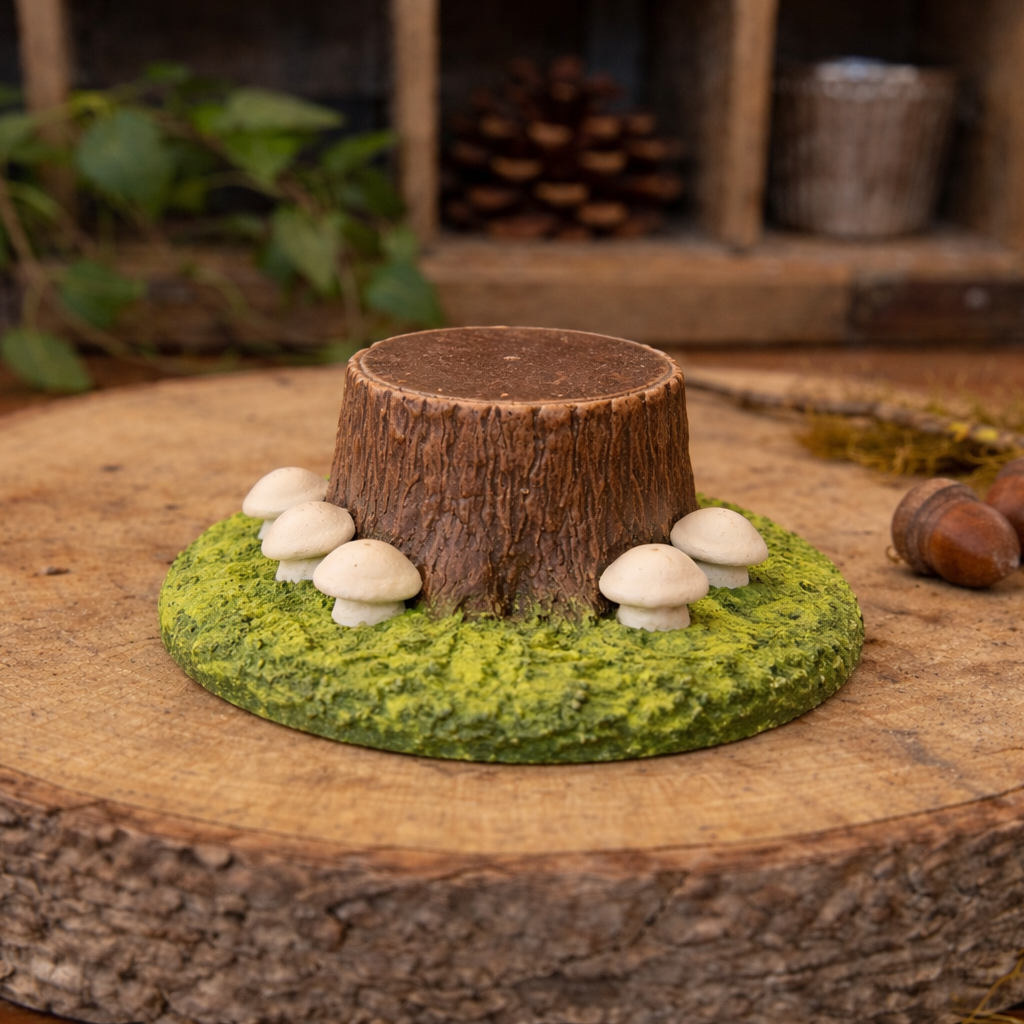 Souche d'arbre avec champignons