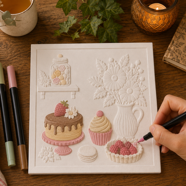 GOURMANDISES D'AUTREFOIS – TABLEAU EN PLÂTRE À PERSONNALISER