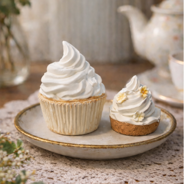 Cupcake chantilly et sa meringue fleurie