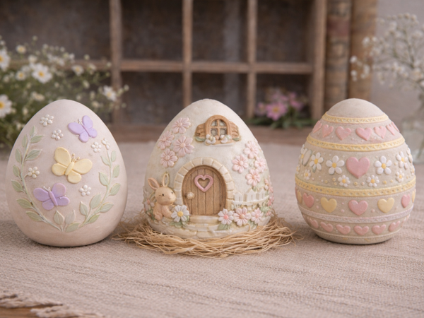 Trio de Pâques – Figurines à peindre en plâtre