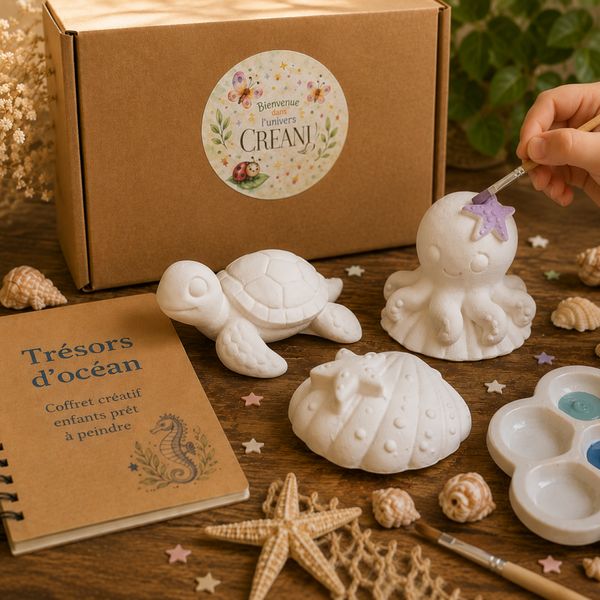 Coffret créatif prêt à peindre - Trésors d'océan