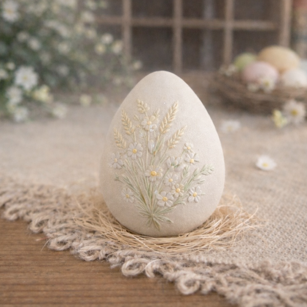 Oeuf fleurs des champs