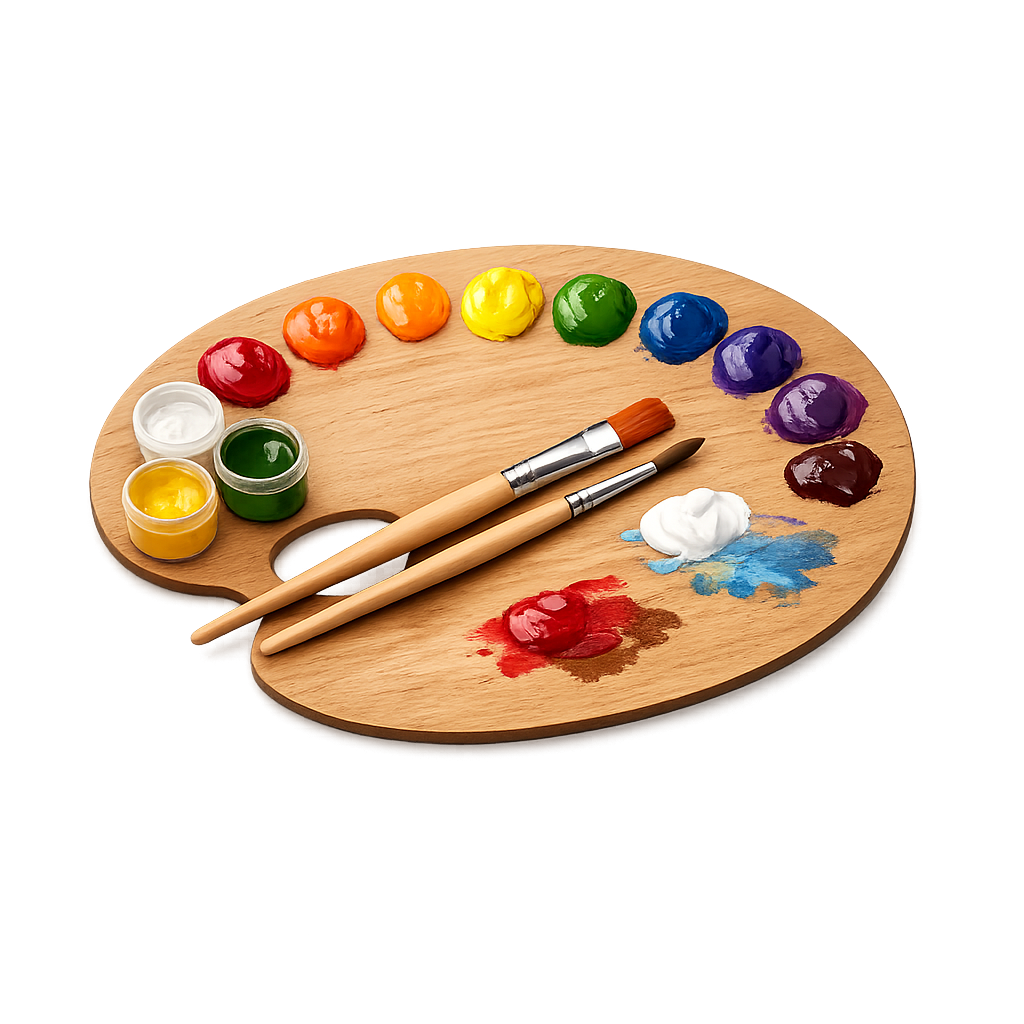 Palette de peinture avec pinceaux pour figurines en plâtre, matériel de loisirs créatifs pour peindre et personnaliser ses créations