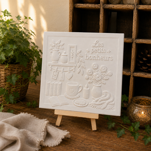 LES PETITS BONHEURS – TABLEAU EN PLÂTRE À PERSONNALISER