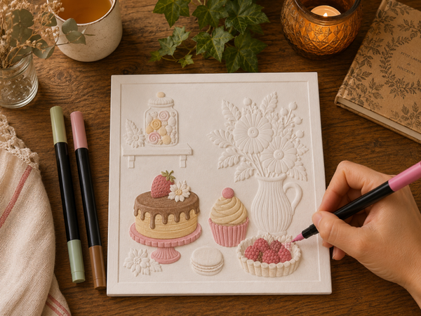 GOURMANDISES D'AUTREFOIS – TABLEAU EN PLÂTRE À PERSONNALISER