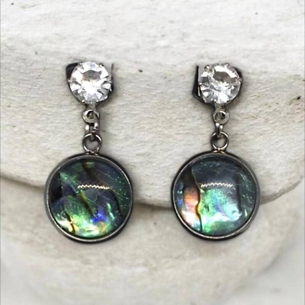 Abalone resin earrings
