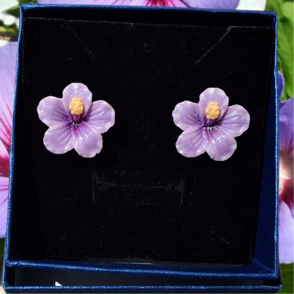 Hibiscus Stud Earrings