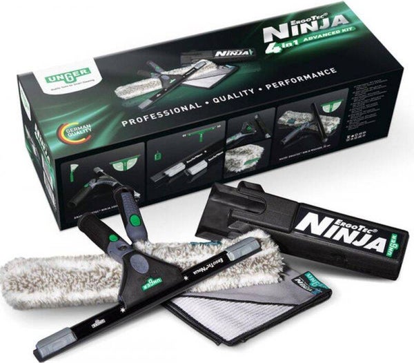 Unger ErgoTec Ninja Professionele Glasreinigingsset 4in1