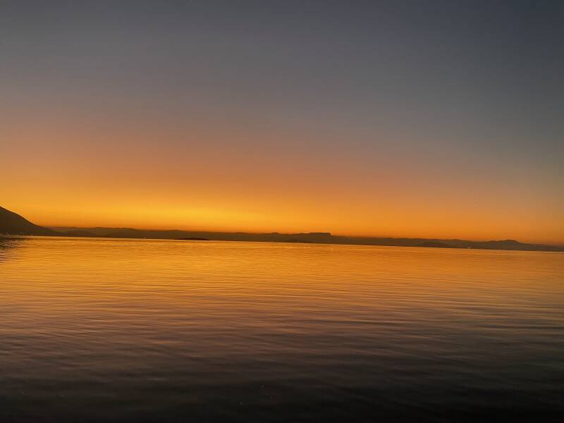 Sonnenuntergang im Winter in Florianopolis