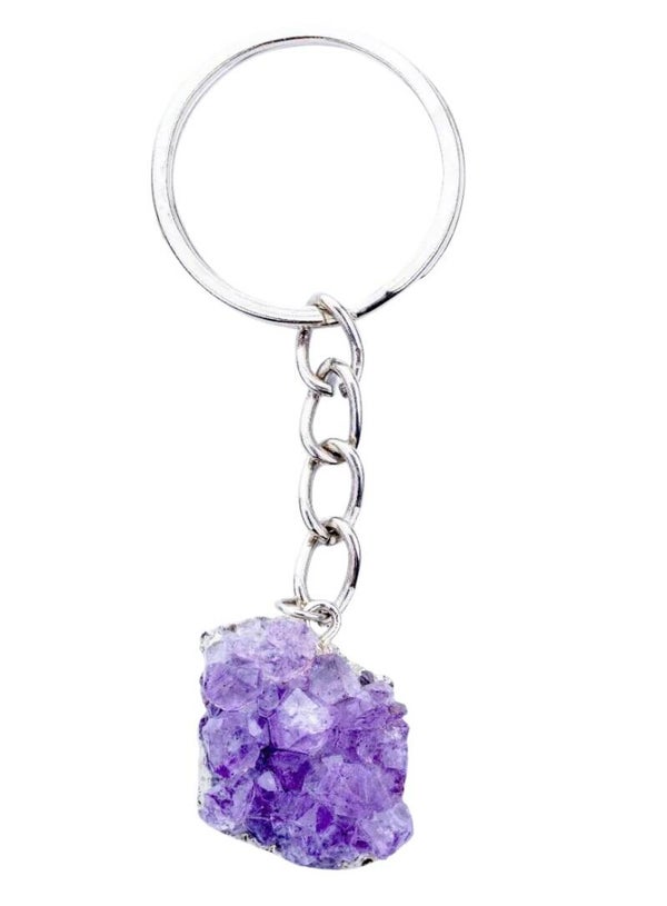 Amethist sleutelhanger (ruw)